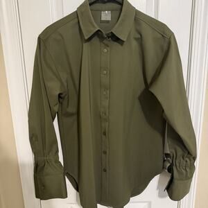 Calia Olive Green Overshirt Small, Oversized, Loose Fit